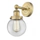 A thumbnail of the Innovations Lighting 616-1W-10-7 Beacon Sconce Brushed Brass / Clear