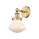 A thumbnail of the Innovations Lighting 616-1W-10-7 Olean Sconce Brushed Brass / Matte White