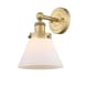 A thumbnail of the Innovations Lighting 616-1W-12-8 Cone Sconce Brushed Brass / Matte White