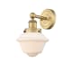 A thumbnail of the Innovations Lighting 616-1W-10-7 Oxford Sconce Brushed Brass / Matte White