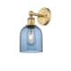 A thumbnail of the Innovations Lighting 616-1W 12 6 Bella Sconce Brushed Brass / Princess Blue