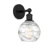 A thumbnail of the Innovations Lighting 616-1W-11-6 Athens Sconce Matte Black / Clear Deco Swirl