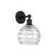 A thumbnail of the Innovations Lighting 616-1W-13-8 Athens Sconce Matte Black / Clear Deco Swirl
