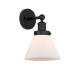 A thumbnail of the Innovations Lighting 616-1W-12-8 Cone Sconce Matte Black / Matte White