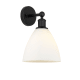 A thumbnail of the Innovations Lighting 616-1W-12-8 Bristol Sconce Matte Black / Matte White