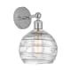 A thumbnail of the Innovations Lighting 616-1W-13-8 Athens Sconce Polished Chrome / Clear Deco Swirl