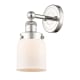A thumbnail of the Innovations Lighting 616-1W-10-7 Bell Sconce Polished Nickel / Matte White