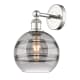 A thumbnail of the Innovations Lighting 616-1W 12 8 Rochester Sconce Polished Nickel / Light Smoke