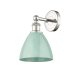 A thumbnail of the Innovations Lighting 616-1W-12-8 Plymouth Sconce Polished Nickel / Seafoam