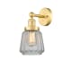 A thumbnail of the Innovations Lighting 616-1W-10-7 Chatham Sconce Satin Gold / Clear