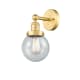 A thumbnail of the Innovations Lighting 616-1W-10-7 Beacon Sconce Satin Gold / Seedy