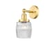 A thumbnail of the Innovations Lighting 616-1W-12-6 Colton Sconce Satin Gold / Clear Halophane