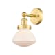 A thumbnail of the Innovations Lighting 616-1W-10-7 Olean Sconce Satin Gold / Matte White