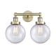 A thumbnail of the Innovations Lighting 616-2W-10-16-L Beacon Vanity Antique Brass / Seedy