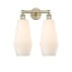 A thumbnail of the Innovations Lighting 616-2W-19-16 Windham Vanity Antique Brass / White