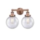 A thumbnail of the Innovations Lighting 616-2W-10-16-L Beacon Vanity Antique Copper / Seedy