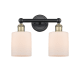 A thumbnail of the Innovations Lighting 616-2W-12-14 Cobbleskill Vanity Black Antique Brass / Matte White