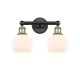 A thumbnail of the Innovations Lighting 616-2W-11-15 Athens Vanity Black Antique Brass / Matte White