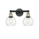 A thumbnail of the Innovations Lighting 616-2W-11-15 Athens Vanity Black Antique Brass / Clear