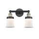 A thumbnail of the Innovations Lighting 616-2W-11-14 Canton Vanity Black Antique Brass / Matte White