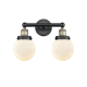 A thumbnail of the Innovations Lighting 616-2W-10-16 Beacon Vanity Black Antique Brass / Matte White