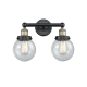 A thumbnail of the Innovations Lighting 616-2W-10-16 Beacon Vanity Black Antique Brass / Seedy