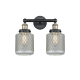 A thumbnail of the Innovations Lighting 616-2W-12-15 Stanton Vanity Black Antique Brass / Clear Wire Mesh