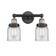 A thumbnail of the Innovations Lighting 616-2W-10-16 Bell Vanity Black Antique Brass / Clear