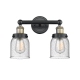 A thumbnail of the Innovations Lighting 616-2W-10-16 Bell Vanity Black Antique Brass / Seedy