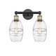 A thumbnail of the Innovations Lighting 616-2W 10 15 Vaz Vanity Black Antique Brass / Clear