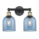 A thumbnail of the Innovations Lighting 616-2W 12 15 Bella Vanity Black Antique Brass / Princess Blue