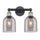 A thumbnail of the Innovations Lighting 616-2W 12 15 Bella Vanity Black Antique Brass / Light Smoke