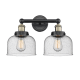 A thumbnail of the Innovations Lighting 616-2W-10-16-L Bell Vanity Black Antique Brass / Seedy