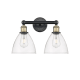 A thumbnail of the Innovations Lighting 616-2W-12-17 Bristol Vanity Black Antique Brass / Clear