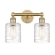 A thumbnail of the Innovations Lighting 616-2W-12-14 Cobbleskill Vanity Brushed Brass / Deco Swirl