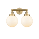 A thumbnail of the Innovations Lighting 616-2W-10-16-L Beacon Vanity Brushed Brass / Matte White