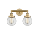 A thumbnail of the Innovations Lighting 616-2W-10-16 Beacon Vanity Brushed Brass / Clear