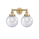 A thumbnail of the Innovations Lighting 616-2W-10-16-L Beacon Vanity Brushed Brass / Seedy