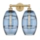 A thumbnail of the Innovations Lighting 616-2W 12 17 Vaz Vanity Brushed Brass / Princess Blue