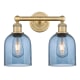 A thumbnail of the Innovations Lighting 616-2W 12 15 Bella Vanity Brushed Brass / Princess Blue