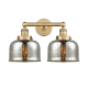 A thumbnail of the Innovations Lighting 616-2W-10-16-L Bell Vanity Brushed Brass / Silver Plated Mercury