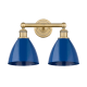A thumbnail of the Innovations Lighting 616-2W-12-17 Plymouth Vanity Brushed Brass / Blue