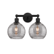 A thumbnail of the Innovations Lighting 616-2W 12 17 Athens Deco Swirl Vanity Matte Black / Light Smoke Deco Swirl