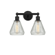 A thumbnail of the Innovations Lighting 616-2W-13-15 Conesus Vanity Matte Black / Clear Crackle