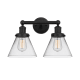 A thumbnail of the Innovations Lighting 616-2W-10-16-L Cone Vanity Matte Black / Clear