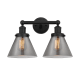 A thumbnail of the Innovations Lighting 616-2W-10-16-L Cone Vanity Matte Black / Plated Smoke