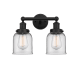 A thumbnail of the Innovations Lighting 616-2W-10-16 Bell Vanity Matte Black / Clear