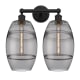 A thumbnail of the Innovations Lighting 616-2W 12 17 Vaz Vanity Matte Black / Light Smoke