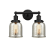 A thumbnail of the Innovations Lighting 616-2W-10-16 Bell Vanity Matte Black / Mercury