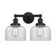 A thumbnail of the Innovations Lighting 616-2W-10-16-L Bell Vanity Matte Black / Clear